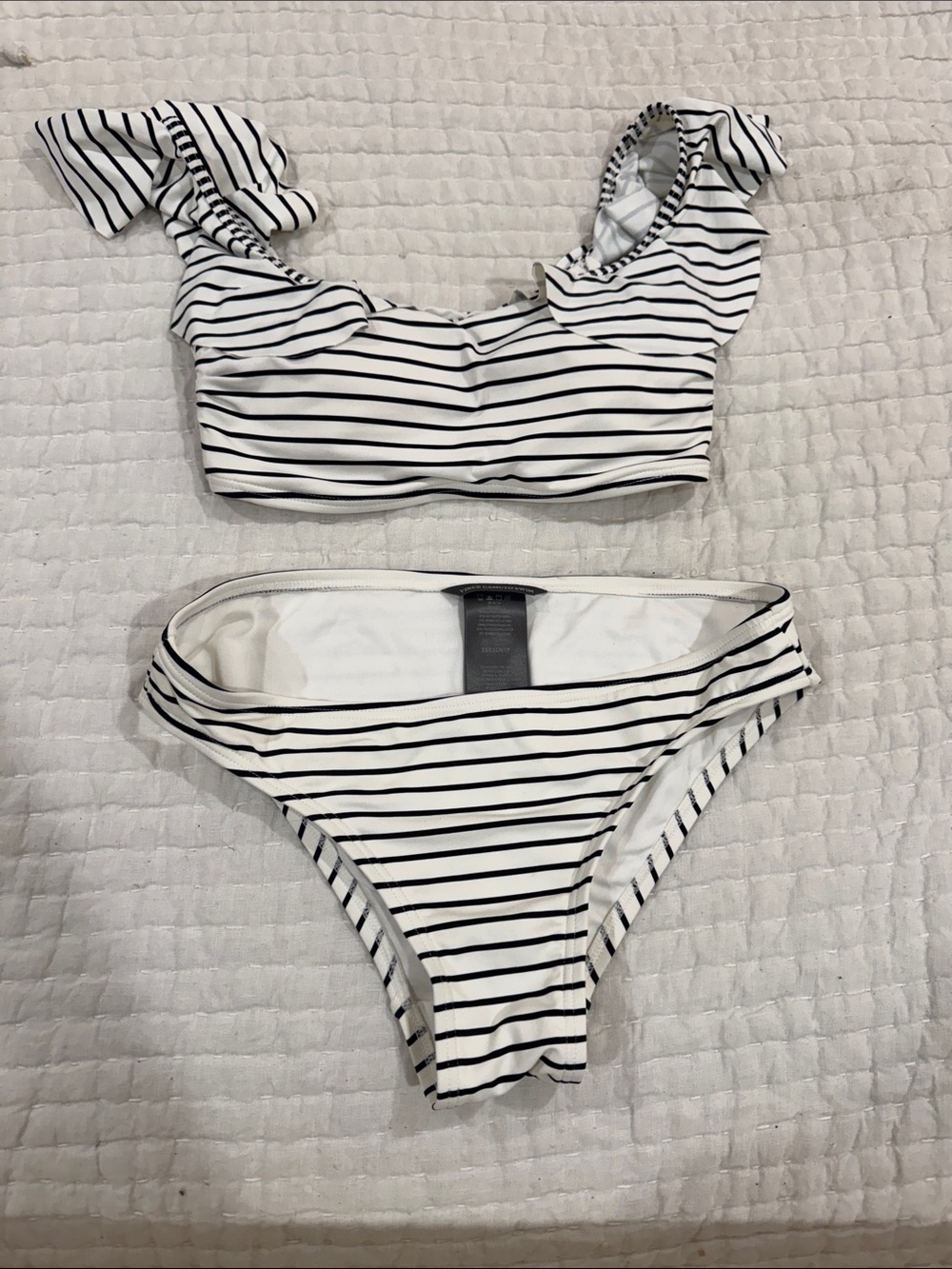 Vince Camuto Striped Black & White bikini XS